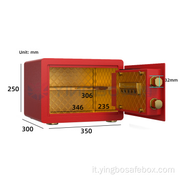 Yingbo Red Color Small Safe Box in vendita